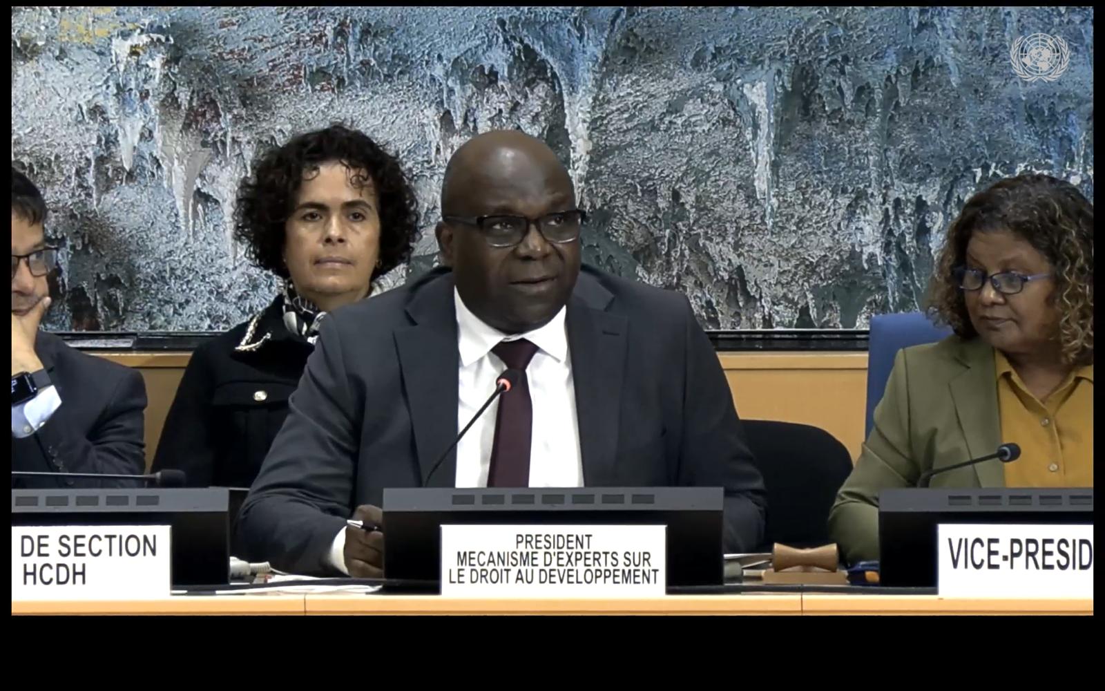 Dr. Bonny Ibhawoh speaking at the UN